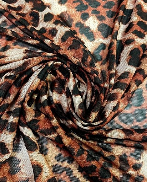 Сетка принт лео кор\бордо